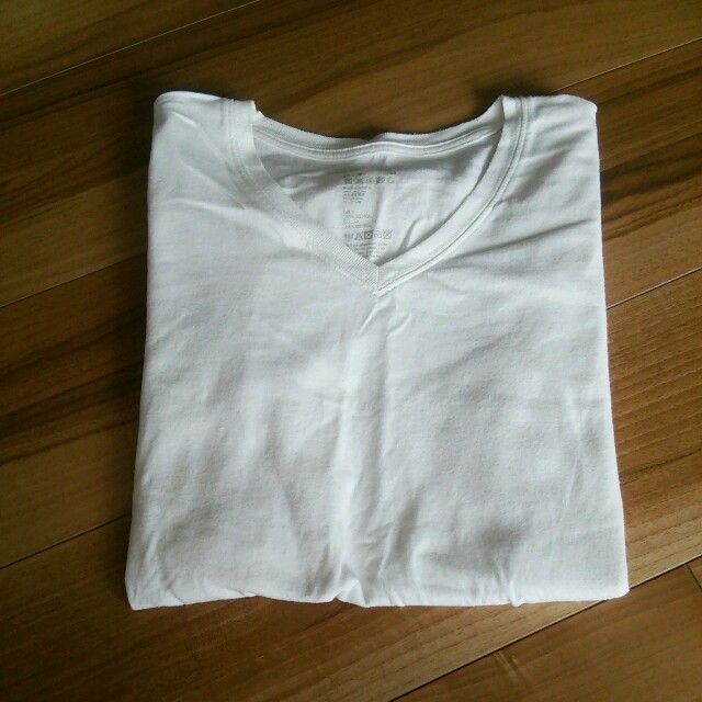 MUJI (無印良品)(ムジルシリョウヒン)の無印 シンプル 白Tシャツ レディースのトップス(Tシャツ(長袖/七分))の商品写真