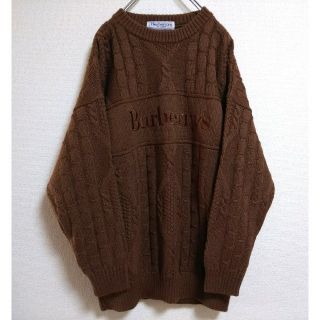 バーバリー(BURBERRY)のBurberrys バーバリー ロゴニット セーター 90s 英国製(ニット/セーター)