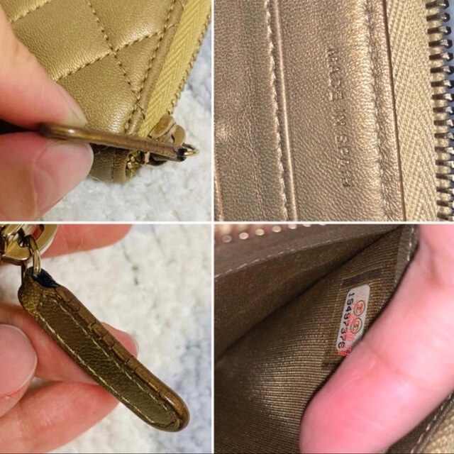 CHANEL(シャネル)の美品！CHANEL シャネル シープレザー　ゴールド　ココ　長財布　ウォレット レディースのファッション小物(財布)の商品写真