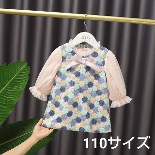 お花いっぱいフローラルワンピース 110サイズ(ワンピース)