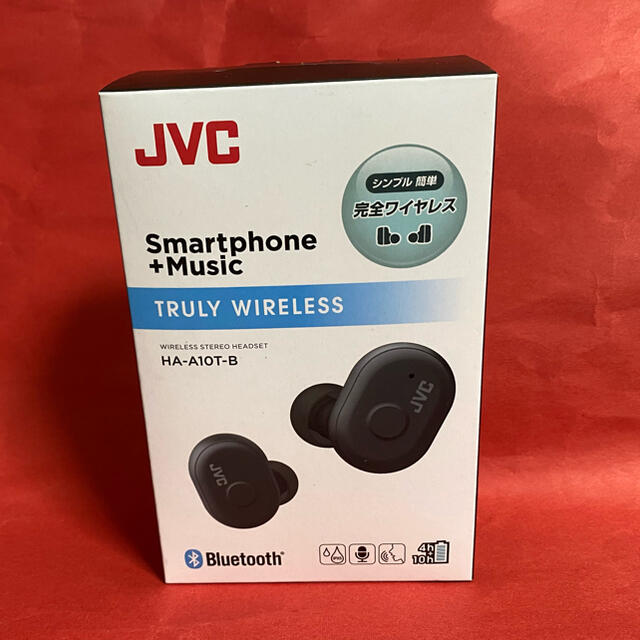 KENWOOD(ケンウッド)のワイヤレスステレオヘッドセット☆超美品☆  JVC/HA-A10T-B ブラック スマホ/家電/カメラのオーディオ機器(ヘッドフォン/イヤフォン)の商品写真