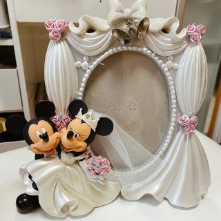 ディズニー(Disney)の【箱あり】送料込　ミッキーミニーウェディング　写真立(フォトフレーム)