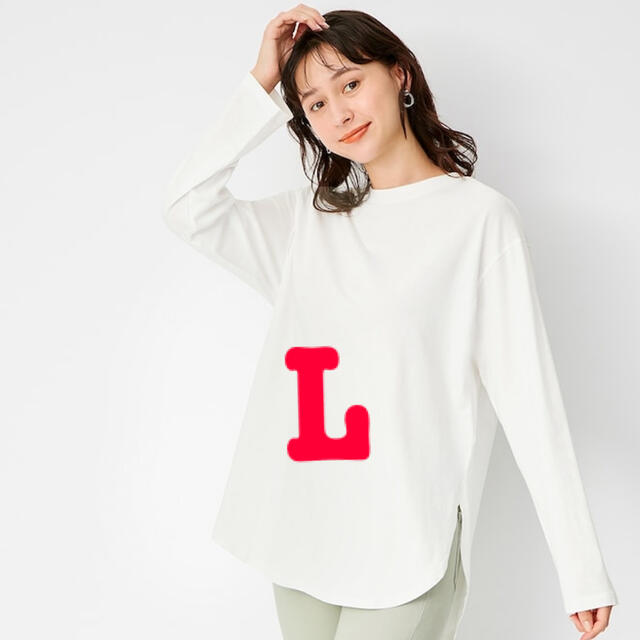 GU(ジーユー)の【オンライン完売】ラウンドヘムロングスリーブT(長袖) レディースのトップス(Tシャツ(長袖/七分))の商品写真