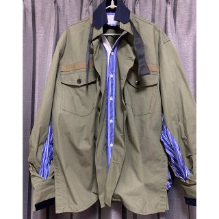 sacai ミリタリーシャツ　サカイ　ドッキング