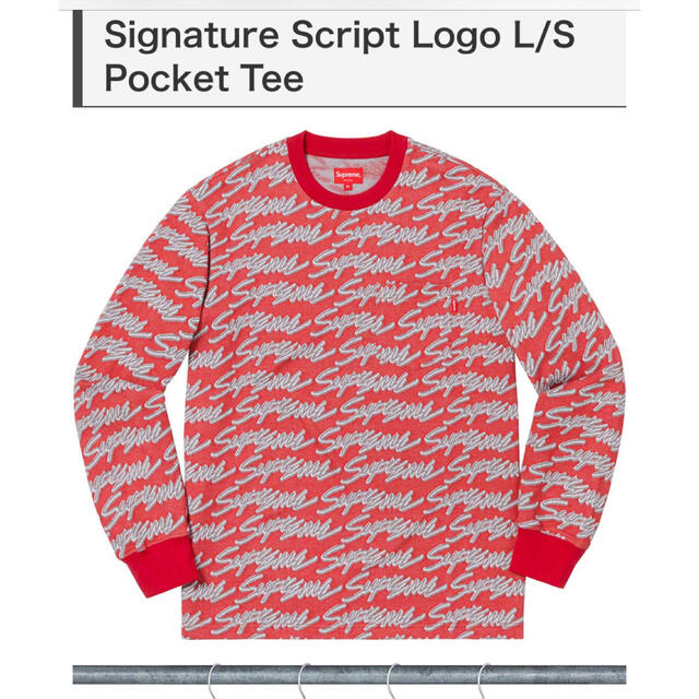 Supreme Signature Script Logo L/S Pocket