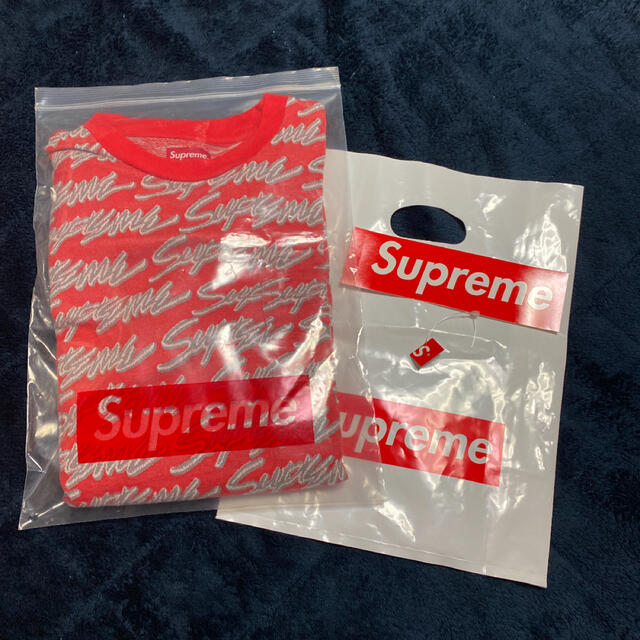 Supreme Signature Script Logo L/S Pocket 1