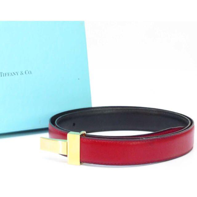 ティファニー ベルト レザー 赤 レッド TIFFANY&Co. clubpetschile.cl