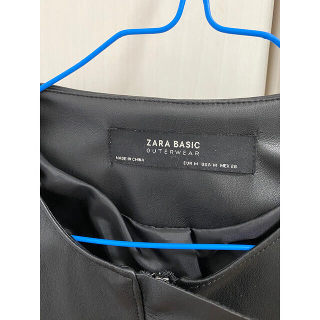 ZARA(ザラ)のZARA BASIC フリル ライダースジャケット レディース レディースのジャケット/アウター(ライダースジャケット)の商品写真