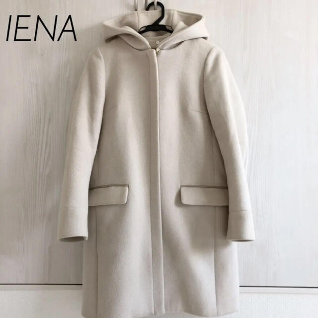 IENA(イエナ)のIENA イエナ 二重織りシャルム フードコート レディースのジャケット/アウター(ロングコート)の商品写真