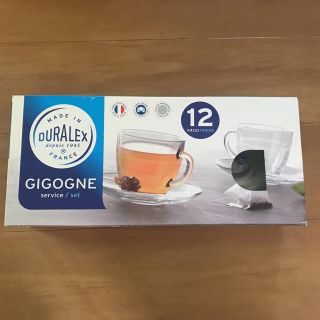 デュラレックス(DURALEX)のDURALEX  GIGOGNE マグカップ＆ソーサー セット 12個セット(食器)