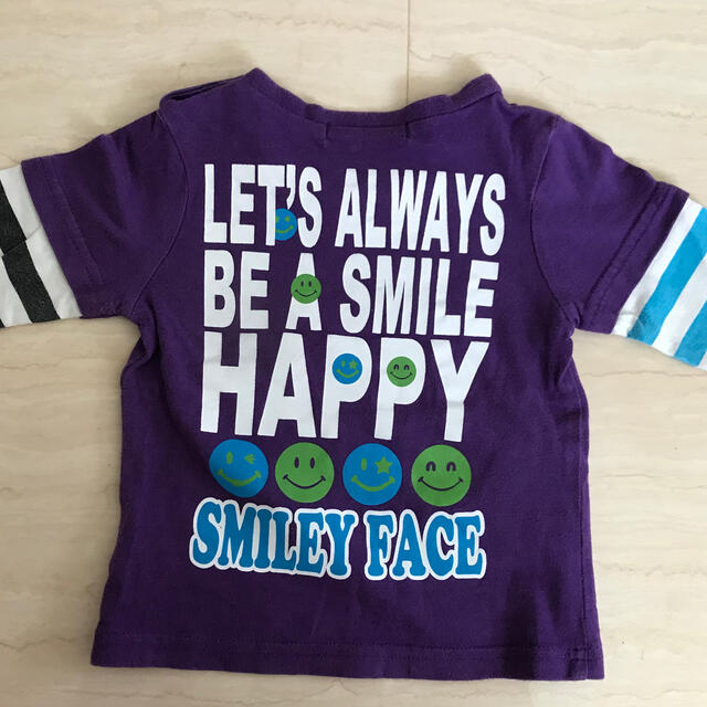 SMILEY FACE 90 シャツ　長袖　薄手 キッズ/ベビー/マタニティのキッズ服男の子用(90cm~)(Tシャツ/カットソー)の商品写真