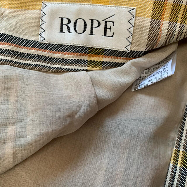 ROPE’(ロペ)の専用　ROPE チェックタイトスカート　茶×黄　 レディースのスカート(ロングスカート)の商品写真