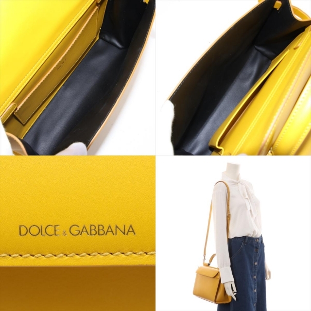 DOLCE&GABBANA(ドルチェアンドガッバーナ)のドルチェ&ガッバーナ シシリー レザー  イエロー レディース ショルダー レディースのバッグ(ショルダーバッグ)の商品写真