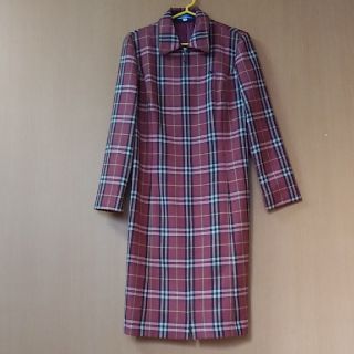 バーバリーブルーレーベル(BURBERRY BLUE LABEL)のばあば様　バーバリー　ウール100%ワンピースコート(ロングワンピース/マキシワンピース)