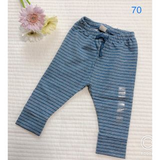 ベビーギャップ(babyGAP)の新品♡baby gap ボーダーパンツ 水色(パンツ)