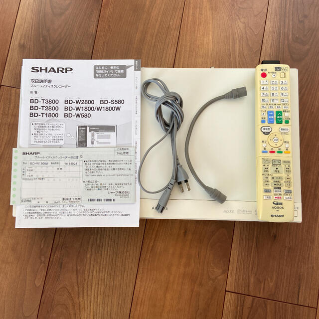 SHARP AQUOS ブルーレイ BD-W1800W SHARP AQUOS ブルーレイ BD-W1800W