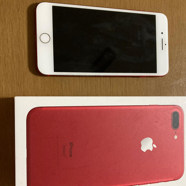 Apple iPhone7 plus レッド 128GB シムロック解除【美品】