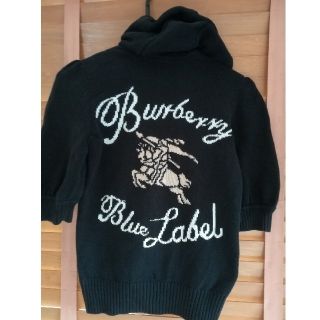 バーバリーブルーレーベル(BURBERRY BLUE LABEL)のバーバリー パーカー 五分袖 38サイズ(パーカー)