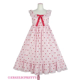 アンジェリックプリティー(Angelic Pretty)のPetit Heartジャンパースカート　ピンク(ロングワンピース/マキシワンピース)