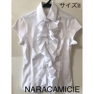 ナラカミーチェ(NARACAMICIE)の着用2度❤️NARACAMICIE❤︎ナラカミーチェ❤️白 フリル ブラウス Ⅱ(シャツ/ブラウス(半袖/袖なし))