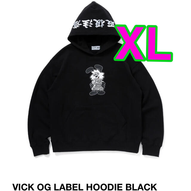 Verdy VICK OG LABEL HOODIE BLACK XL