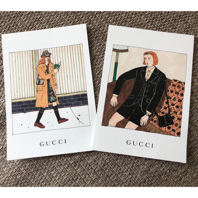 Gucci(グッチ)のGUCCI はがき　2枚セット エンタメ/ホビーのアート用品(ポスターフレーム)の商品写真