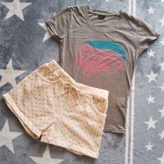 マウジー(moussy)のmoussy Ｔシャツ & GU ショートパンツ(Tシャツ(半袖/袖なし))