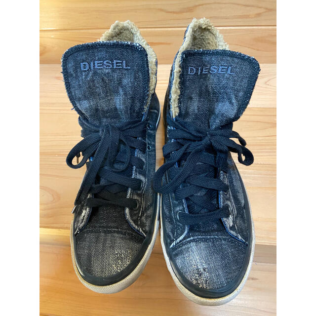 DIESEL(ディーゼル)のDIESEI ディーゼル ブーツ ダメージブーツ 26.5 美品 ブラックデニム メンズの靴/シューズ(ブーツ)の商品写真