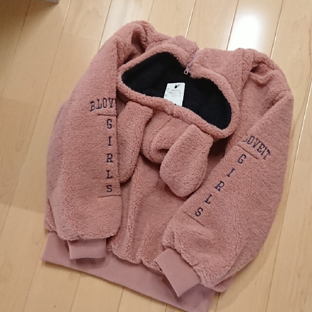 NARUMIYA INTERNATIONAL(ナルミヤ インターナショナル)の即購入🆗‼️新品(*´▽｀*)140pink キッズ/ベビー/マタニティのキッズ服女の子用(90cm~)(ジャケット/上着)の商品写真