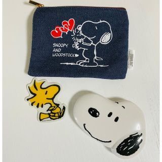 スヌーピー(SNOOPY)のSNOOPY ハンコケース　ポーチ付き(印鑑/スタンプ/朱肉)