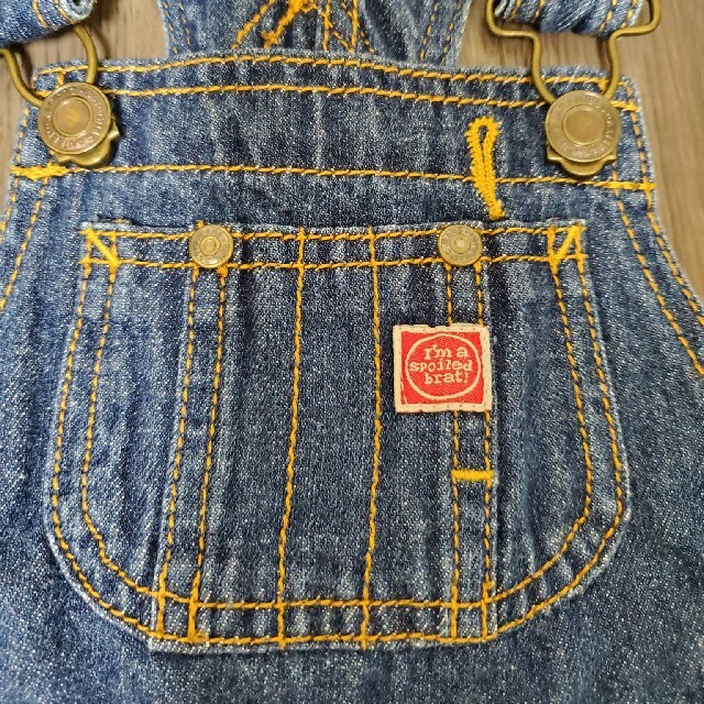 JUNK STORE(ジャンクストアー)のデニム ジャンパースカート サロペット キッズ/ベビー/マタニティのキッズ服女の子用(90cm~)(ワンピース)の商品写真