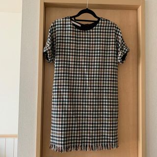 ザラ(ZARA)の最終お値下げ＊ZARA ツイードチェックワンピース(ひざ丈ワンピース)