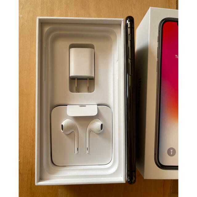 iphone x 256gb simフリー グレイ 美品 2