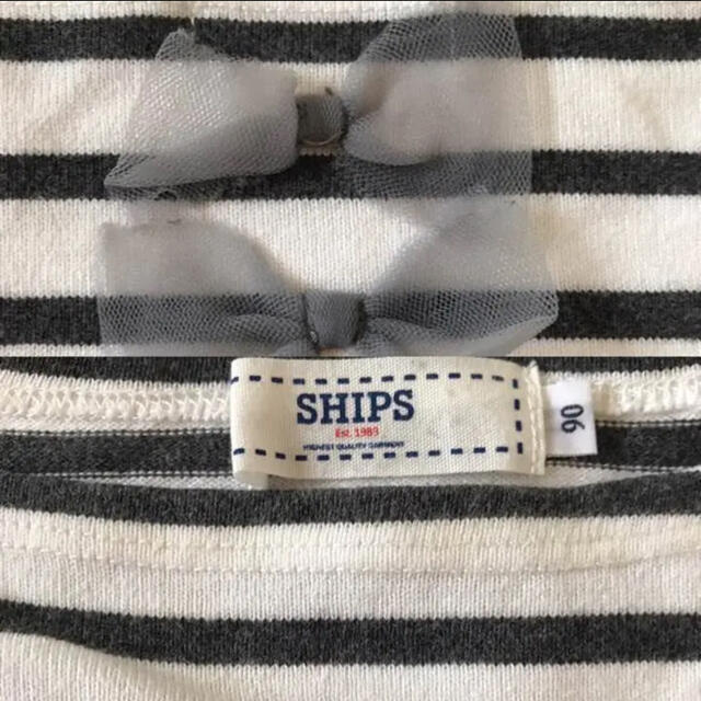 SHIPS(シップス)のシップス ボーダーワンピース 90 キッズ/ベビー/マタニティのキッズ服女の子用(90cm~)(ワンピース)の商品写真