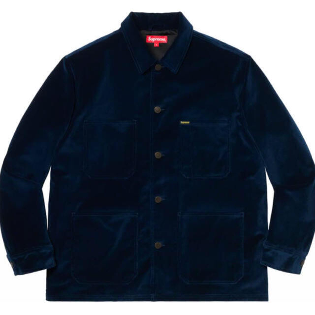 Supreme Velvet Chore Coat Navy 美品！