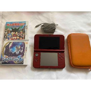 ニンテンドー3DS(ニンテンドー3DS)のNew Nintendo 3DS LL本体 メタリックレッド 桃鉄 ポケモン(携帯用ゲーム機本体)