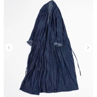 ネストローブ(nest Robe)の週末限定値下げ‼️ネストローブ   リネンデニム　カシュクールワンピース(ロングワンピース/マキシワンピース)