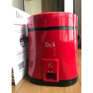 D&S ミニライスクッカー　レッド(炊飯器)