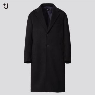 ユニクロ(UNIQLO)の+J ユニクロ カシミアオーバーサイズチェスターコート BLACK/Mサイズ(チェスターコート)