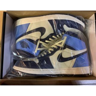 ナイキ(NIKE)のNIKE AIR jordan1 unc オブシディアン　美品(スニーカー)