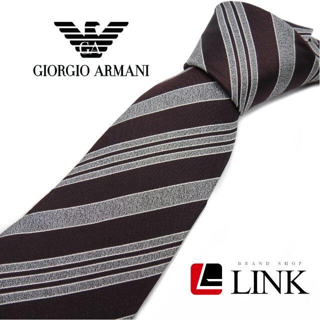 Giorgio Armani(ジョルジオアルマーニ)の最高級シルク100%【正規品】GIORGIO ARMANI ネクタイ ストライプ メンズのファッション小物(ネクタイ)の商品写真