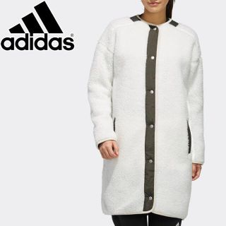 アディダス(adidas)の新品　アディダス　adidas レディース　ボア ロングコート　オフホワイト(ロングコート)