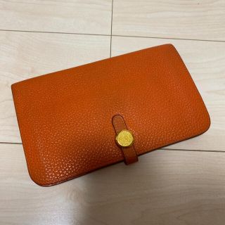 エルメス(Hermes)のエルメス  ドゴン　オレンジ　長財布(財布)