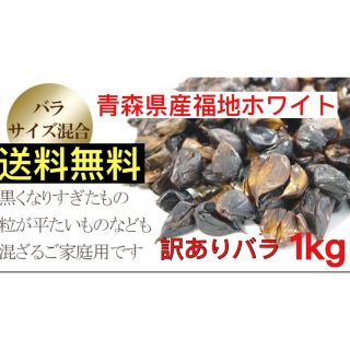 黒にんにく　青森県産福地ホワイト訳ありバラ1キロ  黒ニンニク(野菜)