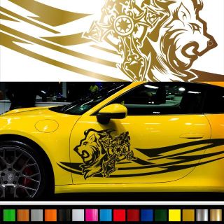 トライバル カーステッカー バイナルグラフィック 車用「シルバー」msp142