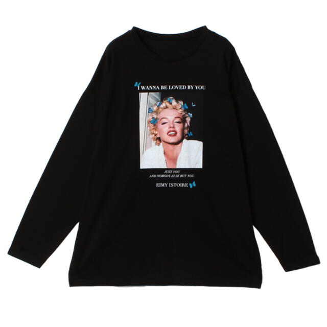 eimy istoire(エイミーイストワール)のMarilyn Monroe バタフライロンT レディースのトップス(Tシャツ(長袖/七分))の商品写真