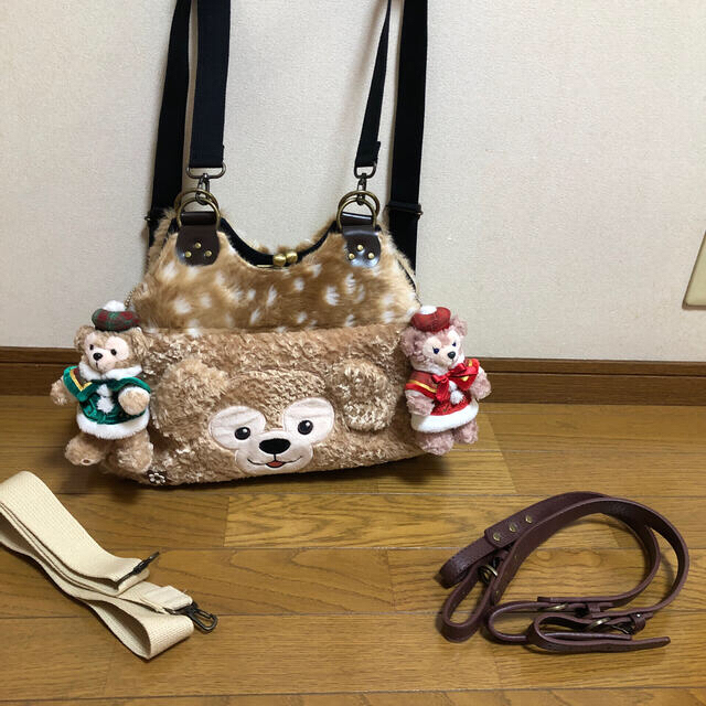 1点もの⭐︎ダッフィー⭐︎がま口4wayあおりポケットバック&ストラップ 1点もの⭐︎ダッフィー⭐︎がま口4wayあおりポケットバック&ストラップ