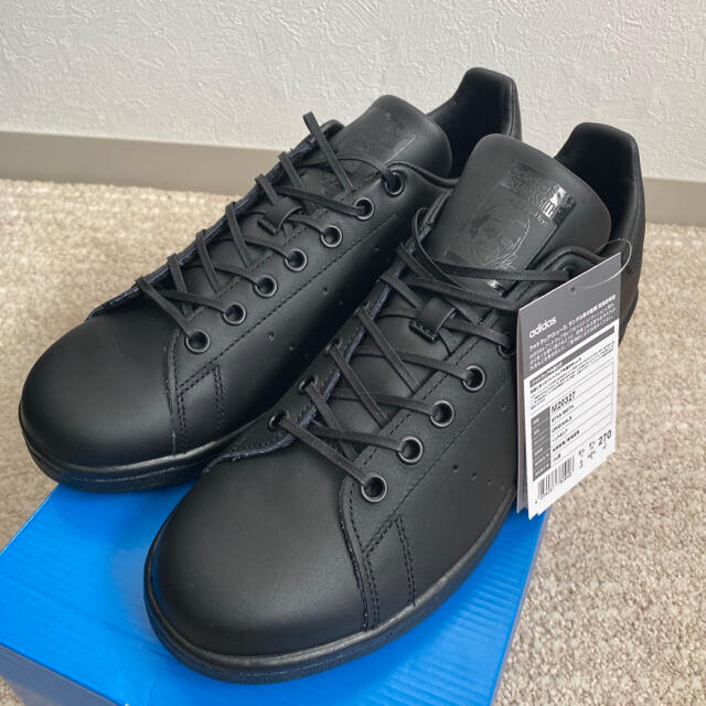 アディダス 27cm STAN SMITH BLACKxBLACK M20327ゴムスタンスミスadidas