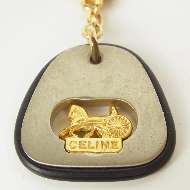 celine(セリーヌ)のセリーヌ ヴィンテージ ロゴ 馬車 キーホルダー バッグ チャーム レディースのファッション小物(キーホルダー)の商品写真