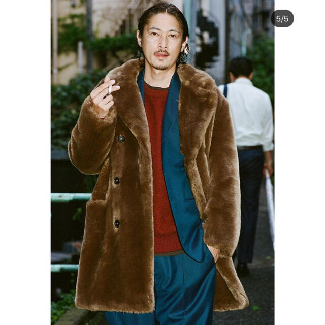 wacko maria FUR DOUBLE BREASTED COAT